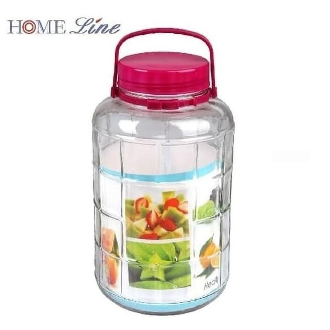 Toples Kaca Kedap Udara Dengan Handle 15 Liter - Merah #Gratisongkir Heyuna054
