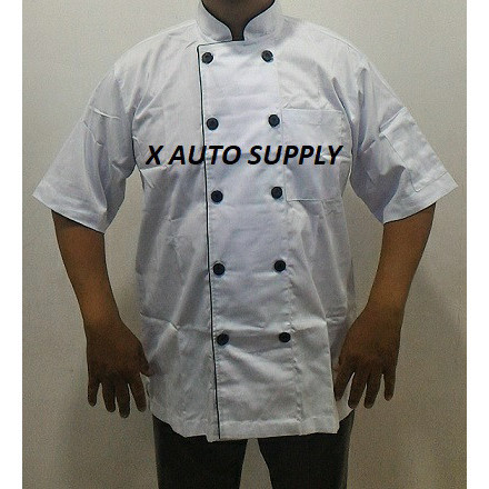 Baju/ Seragam / Jaket Kerja Koki Ern Xxl Warna Putih Pria Wanita