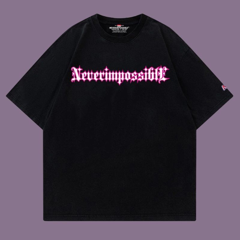 T-Shirt Font Gothic pink style