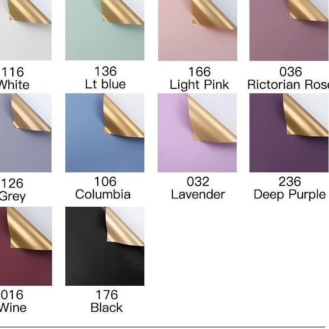 

Inspirasi fshion yang menciptakan cerita." Flower Wrap 2 Side GOLD/ kertas bunga/ Kertas Bucket ||