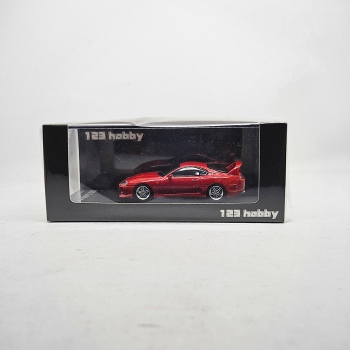 DISKON SPESIAL 123 HOBBY 1/64 TOYOTA SUPRA JZA80 RED METALLIC LIMITED 888PC TERMURAH
