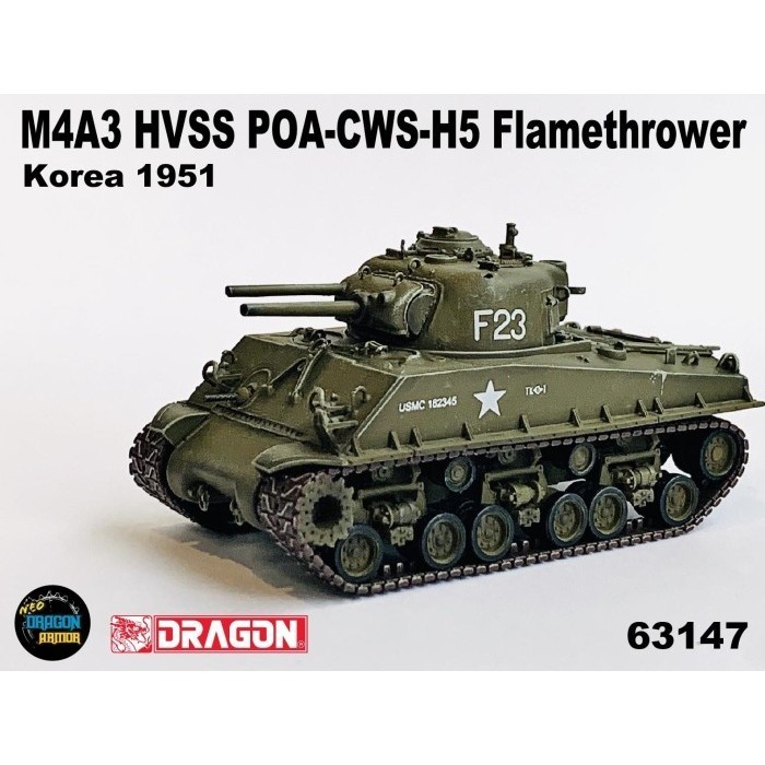 MUST HAVE DIECAST TANK DRAGON ARMOR M4A3, FLAME THROWER, KOREA, 1951 (PROMO) TERMURAH