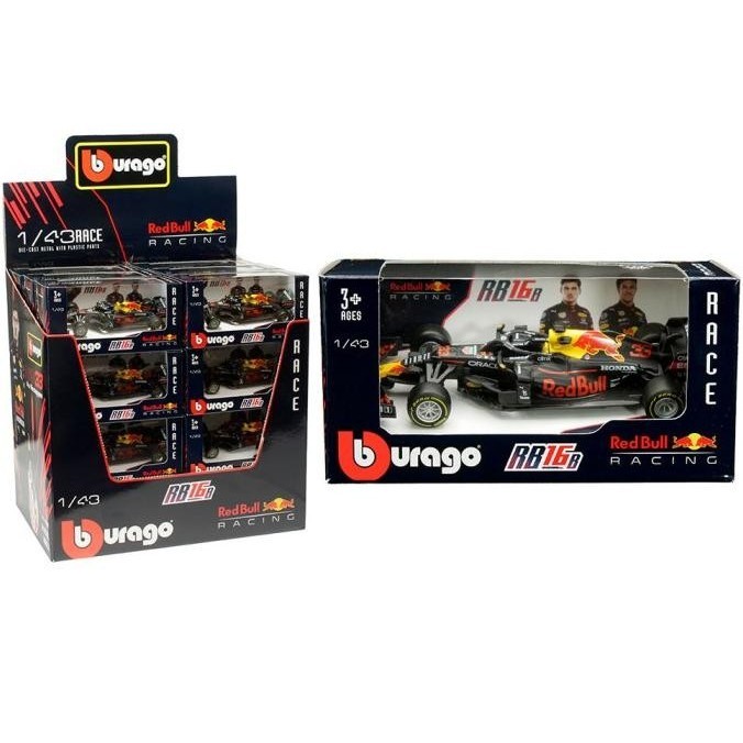 MUST HAVE DIECAST - BBURAGO 1/43 F1 RED BULL RACING RB16B MAX VERSTAPPEN #33 TERLARIS