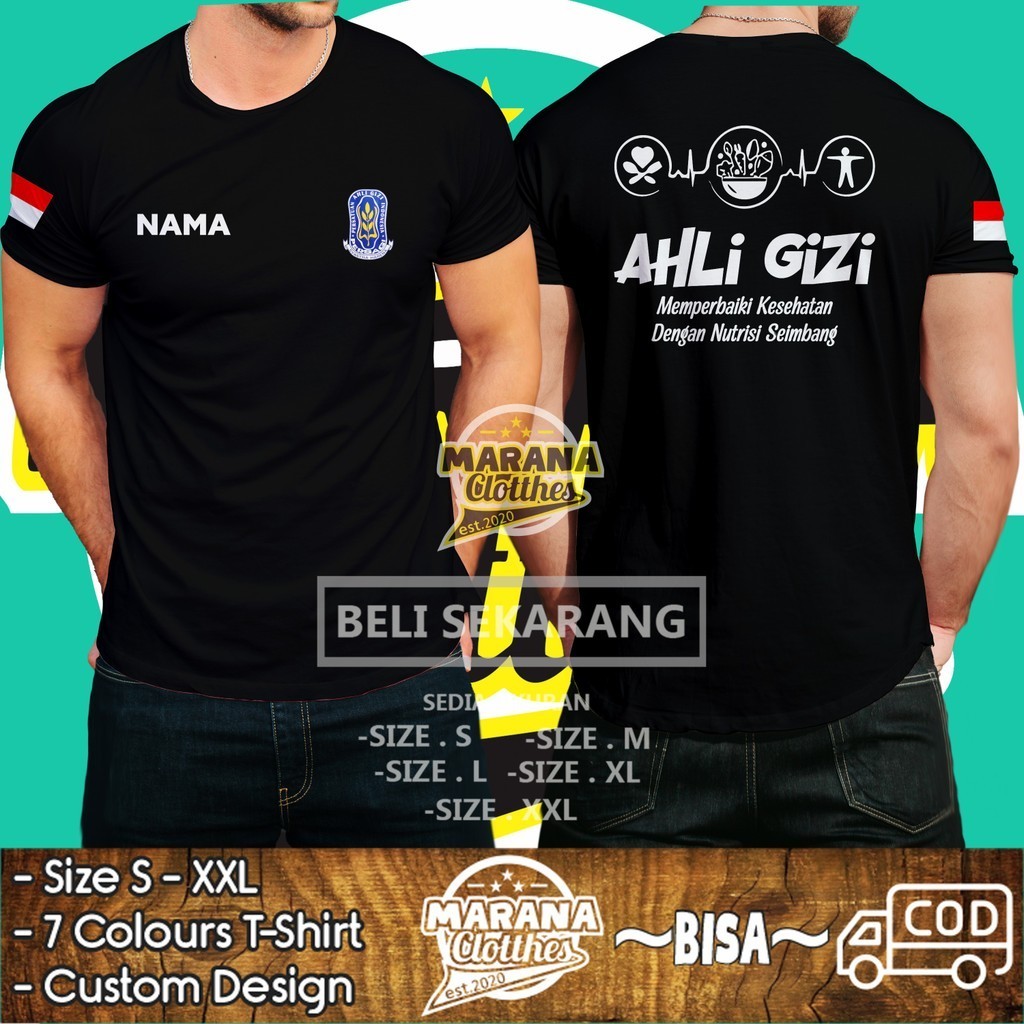 Kaos Ahli Gizi Memperbaiki Kesehatan Dengan Gizi Seimbang Gratis Nama Kamu DB Kaos Distro