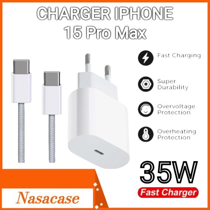 Best Charger Iphone 15 Pro Max 35W Original 100%