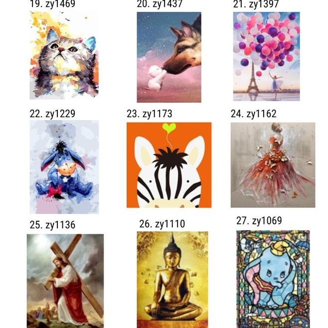 

1-30 DIY KIT Paint by number ukuran 30x40cm