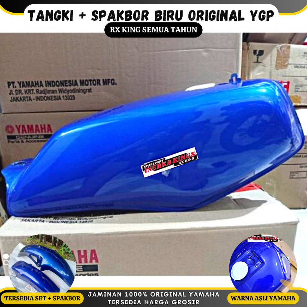 Tangki Polos Dan Spakbor Depan Belakang Rx King Biru New-All Original 29N-F4110-00-P2 3RS-F1510-02-5