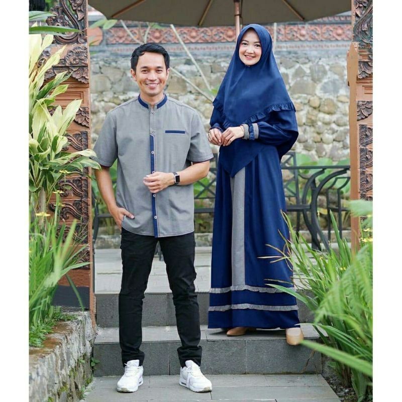 Gamis Couple Suami Istri 2024 Sarimbit Ibu Dan Anak Games Copel Lebaran Longdress Cewek Pasangan Dew