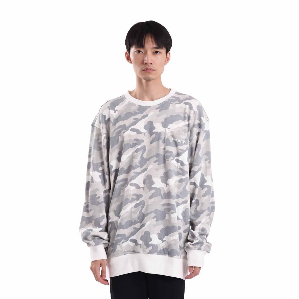 [HEAT IT UP] THE NEWEST Roughneck SS274 White Camo Jossie Crewneck