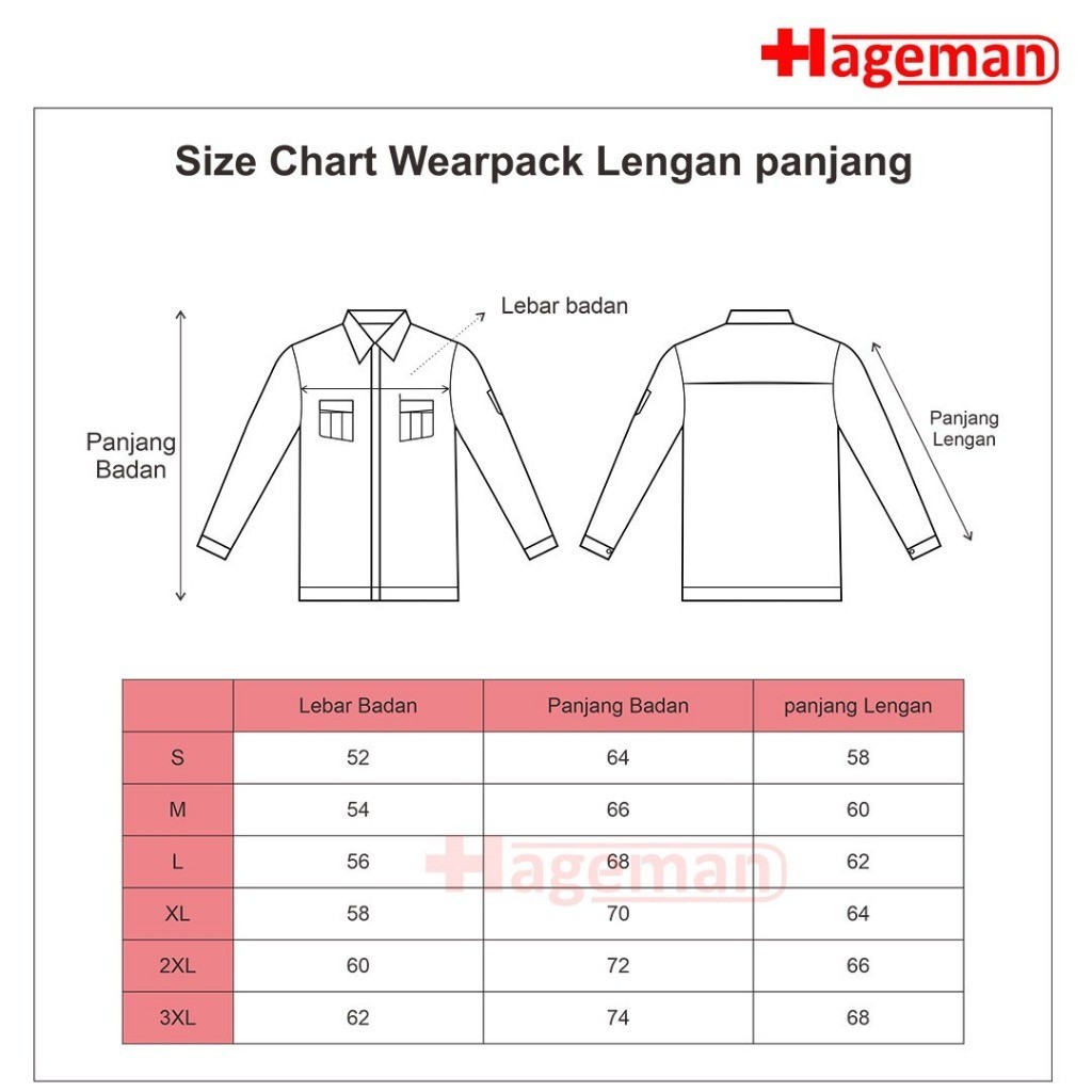 [FRESH STYLE] GET IT NOW!! Hageman - Wearpack Atasan One Colour Benhur / Wearpack Atasan