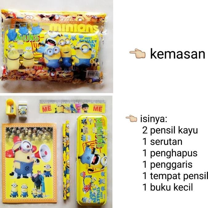 

Sale Now Paket Alat Tulis Study Set Karakter Minion Minions Berkualitas