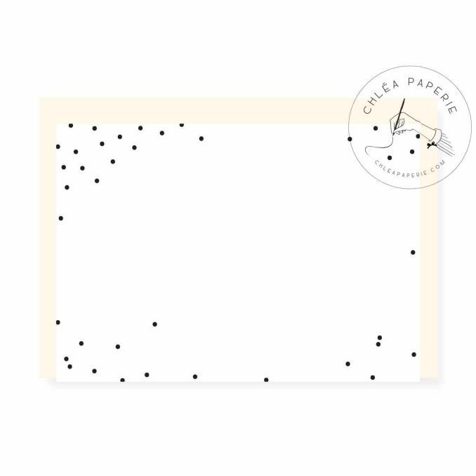 

Terbaru Note Set / Dot Scatter Black / Stationery Set / Kartu Ucapan Limited Edition