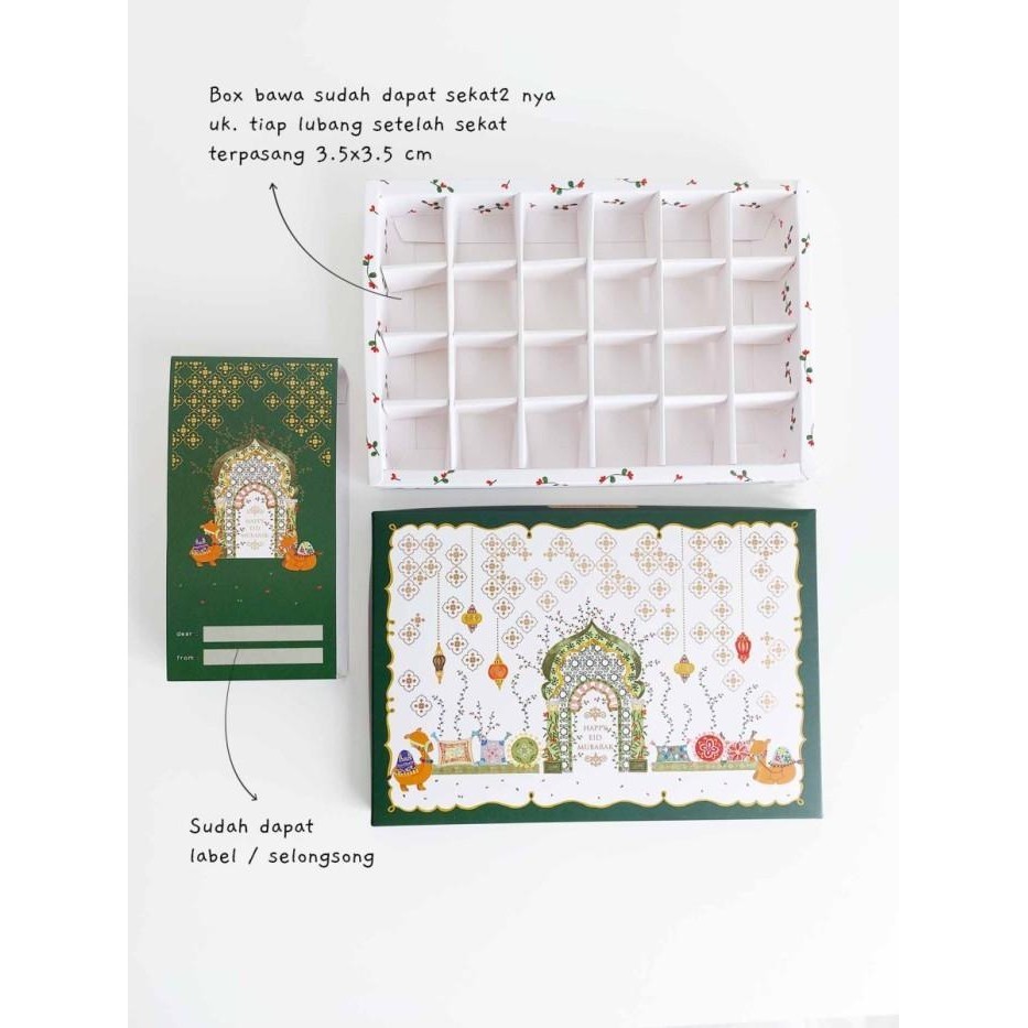 

Kardus Nastar Sekat 24 Dus Lebaran Box Coklat Idul Fitri Eid Mubarak 083