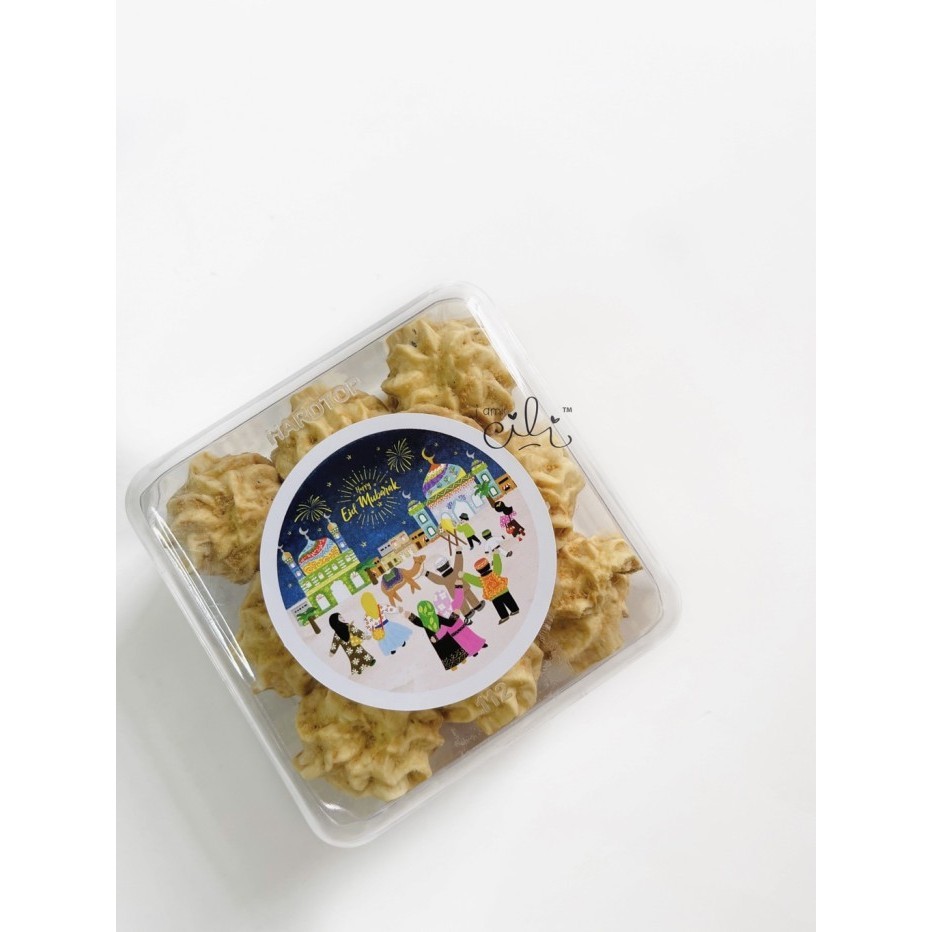 

:<:<:<:<] (SIF041)stiker bulat toples kue kering tema lebaran [isi 32 stiker]