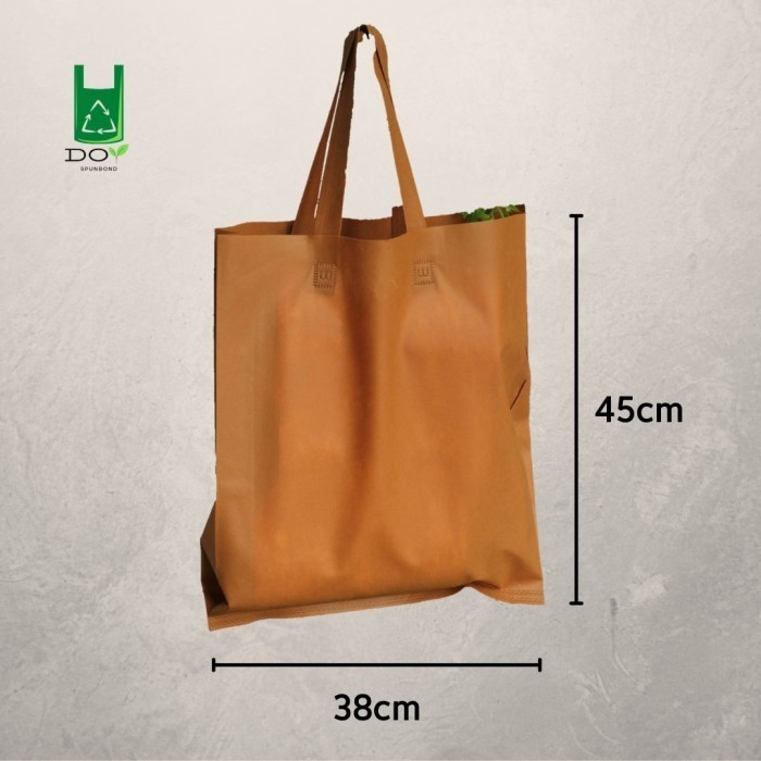 ~~~~~] Tas Spunbond Polos Besar 38x45 Goodie Bag Lebaran Custom
