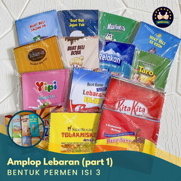 

Amplop Lebaran Permen 1 Pak Isi 3 Thr Angpao Idul Fitri Lucu Unik