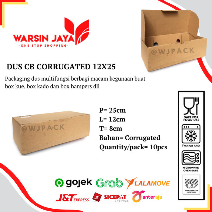 

Dus Kue 12X25X8Cm/10Pcs Bahan Karton