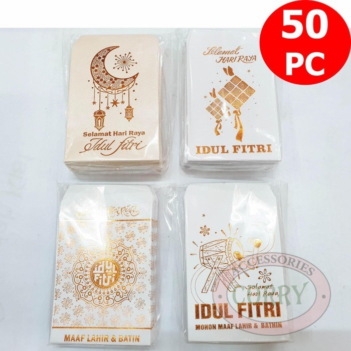 

Angpao Idul Fitri Lebaran Isi 50 Mewah 17 Cm Amplop Uang Putih Emas Mu