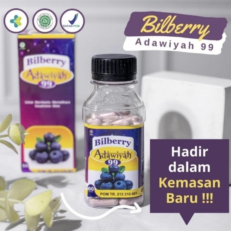 BILBERRY ADAWIYAH | KAPSUL BILBERRY ADAWIYAH 99 | HERBAL MATA ORIGINAL BILBERRY ADAWIYAH 100% ORIGIN