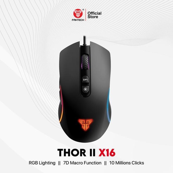 Fantech THOR II X16 Mouse Gaming PIXART - stelladustore