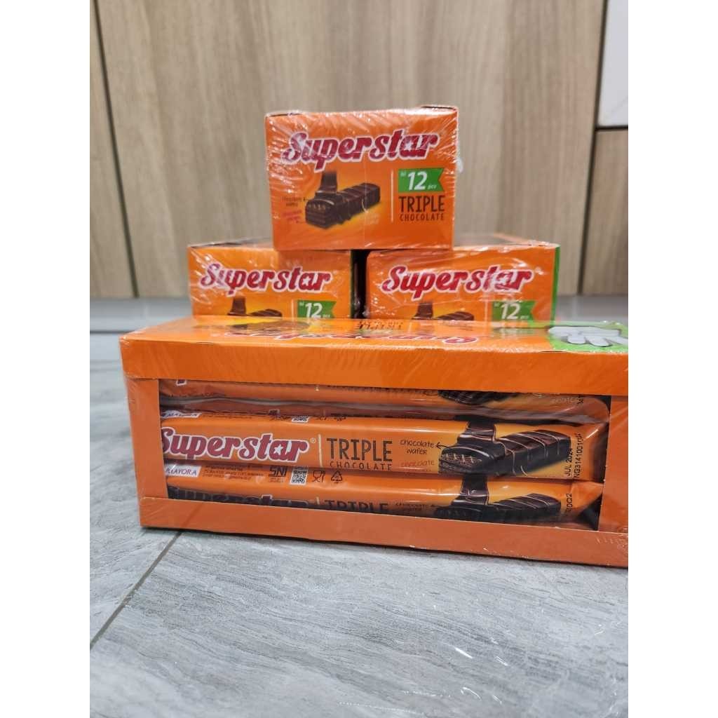 

superstar triple wafer chocolate 12pcs