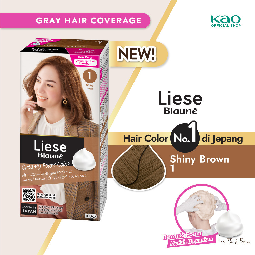 Liese Blaune Bubble Hair Color Cat Pewarna Rambut Shiny Brown