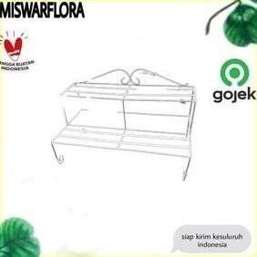 Standing Pot Besi Minimalis Susun 2 / Rak Bunga / Pot Bunga Minewcollection