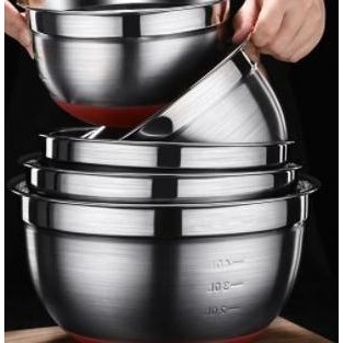 

Mixing Bowl Mangkok Adonan Tebal Anti Slip Stainless 304 22 CM/ 24 CM P35M