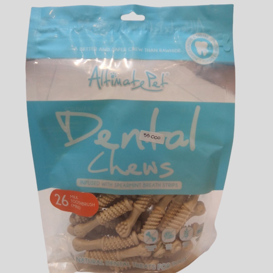 dental chews treat dog milk toothbrush