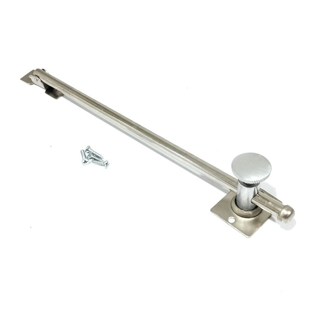 Lamskar jendela besi 25cm / Ramskar Pipa TEBAL silver / Lamskar Penahan Slot Jendela / Hak Angin
