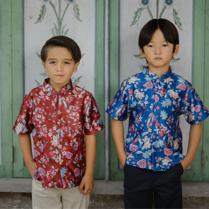 New LEWIS EMMA - Tuan Qipao Top (2-14 Tahun) Baju Imlek Anak Laki-Laki