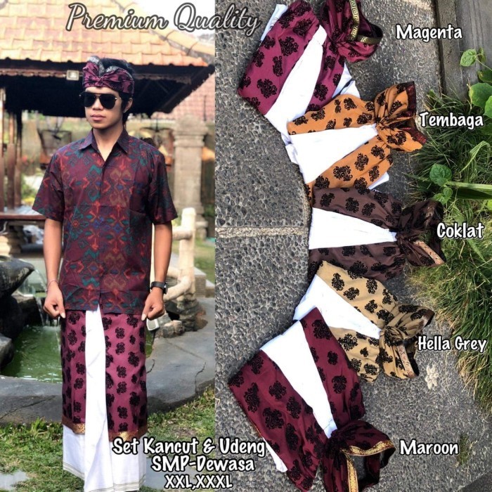 New Kamen saput pakaian adat bali pria sudah jadi