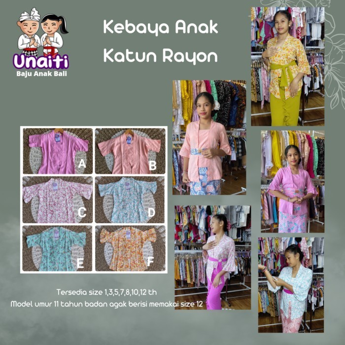 New KEBAYA ANAK BAHAN KATUN, KEBAYA ANAK BAHAN KATUN RAYON, KEBAYA ANAK AD