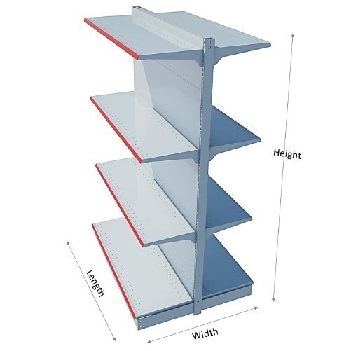 Rak Supermarket Back Panel DC-17 . Rak Gondola Toko Double 2 Sisi