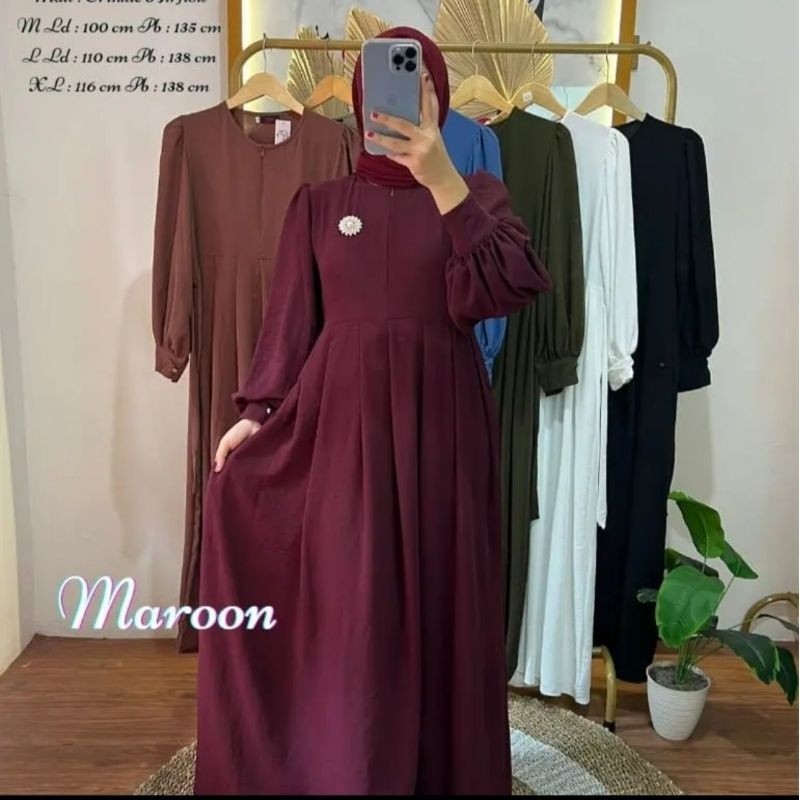 UGQ ZASKIA DRESS PREMIUM / GAMIS ZASKIA CRINKER AIRFLOW / GAMIS CRINKEL TERBARU KEKINIAN / DRESS