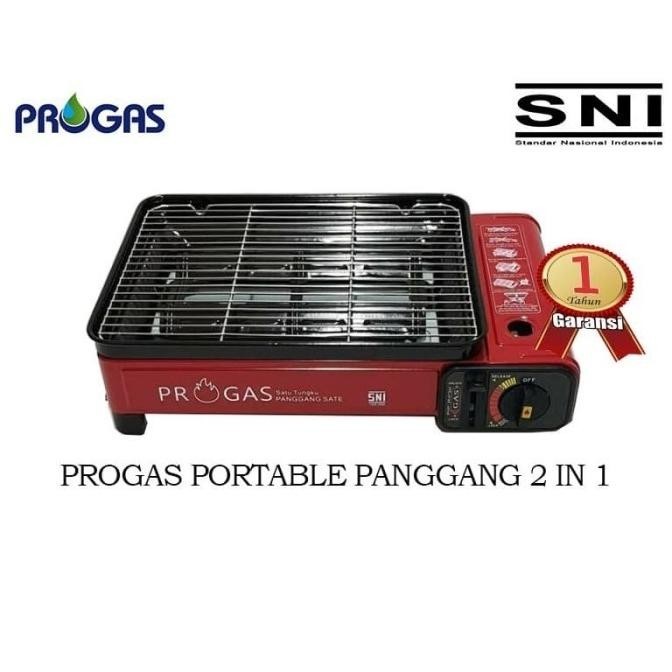 Kompor Gas Portable 2 In 1 Progas Sate / 1 Tungku Panggangan Sate Majasari.Official