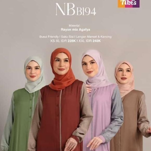 New Gamis Nibras Nb B194 Pengiriman Cepat