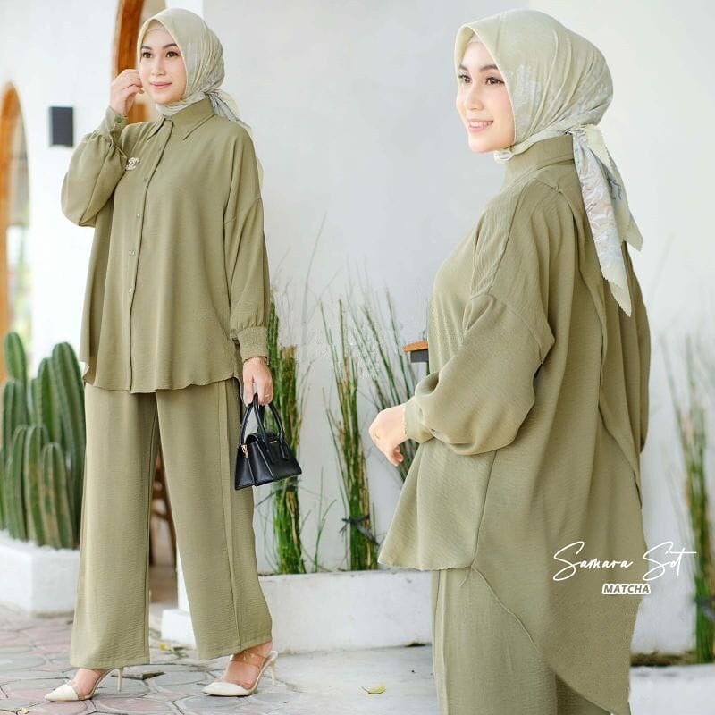 Baju Muslim Wanita Terbaru 2024 Setcell Dewasa Tunik Modern Simple Mididress Pakaian Kondangan Onese
