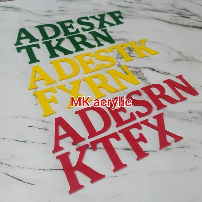 Huruf Timbul Akrilik Ukuran 30Cm, Huruf Dekorasi,Huruf Timbul Acrylic