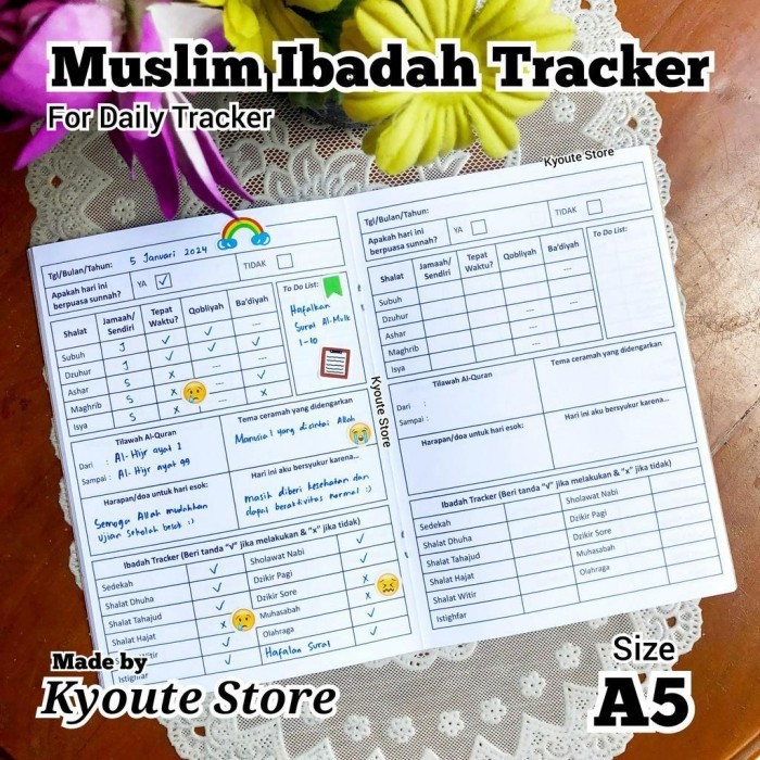 

Hot Sale A. Buku Daily Muslim Ibadah Tracker A5 Kyoute Catatan Kegiatan Harian Hot Sale