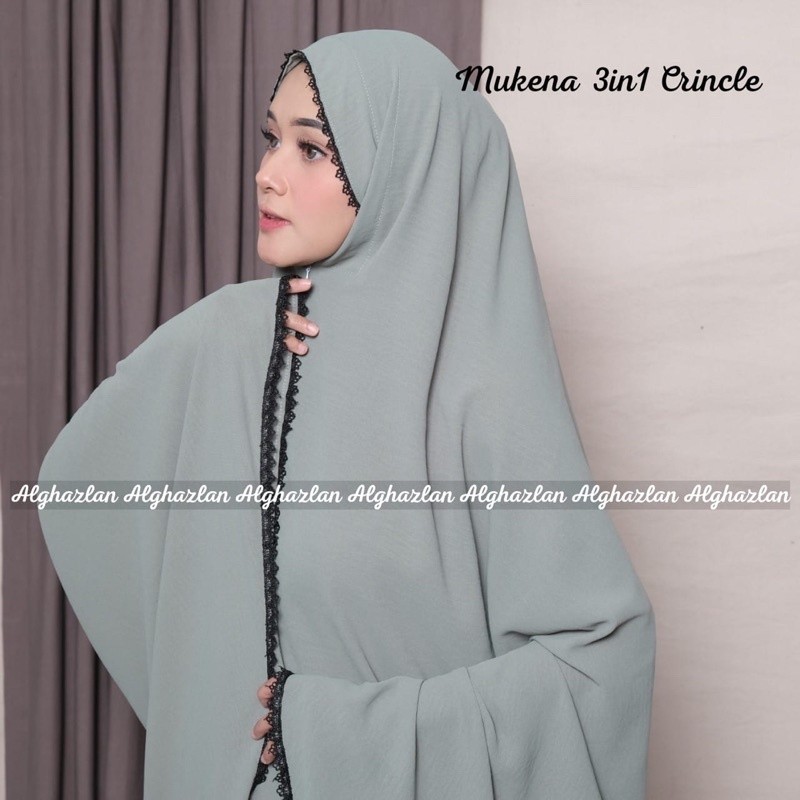 Promo Mega Sale 2.2 // Mukena 3in1 crincle airplow Mukena terbaru Mukena mukena bestseller