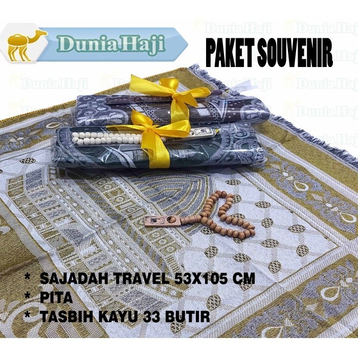 {{{{}}] Sajadah Traveling Dewasa Turkey Souvenir Paket Sajadah Pita & Tasbih