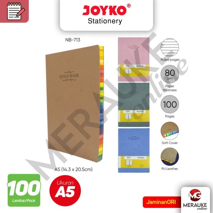 

Produk Unggulan Joyko Buku Tulis Catatan Bergaris Ruled Notebook Lively Book Nb-713 Trendi
