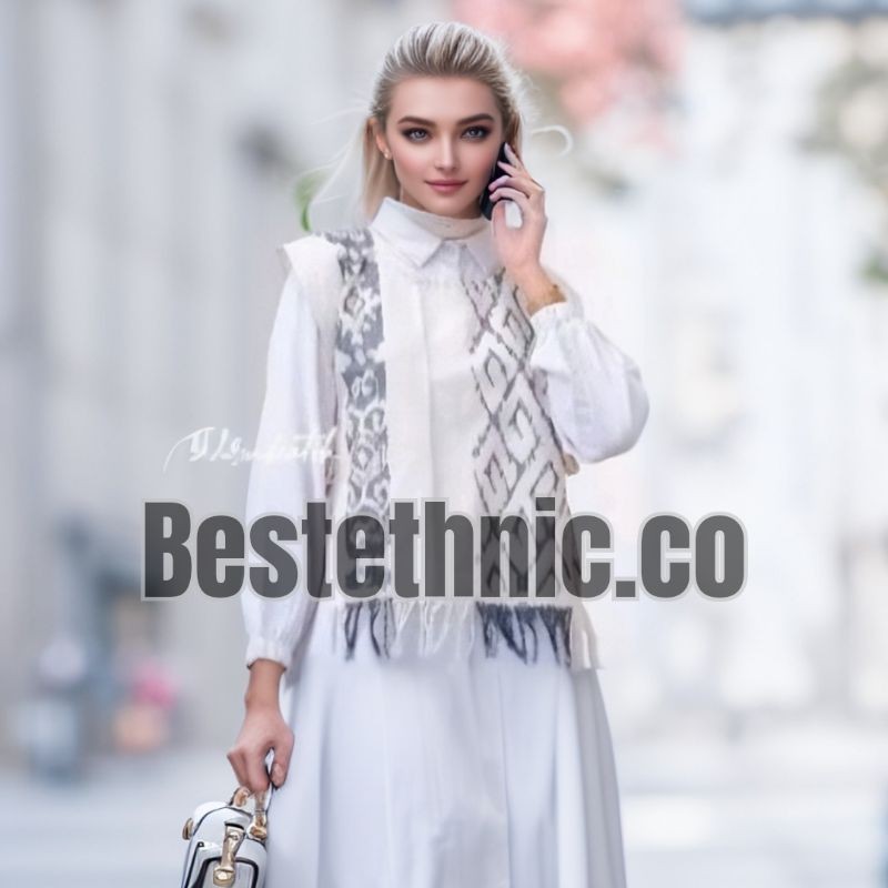 Baju Rompi Vest Tenun Unisex Pria Wanita Troso Jepara - Outer Tenun Unisex Pria Wanita - Rompi Tenun