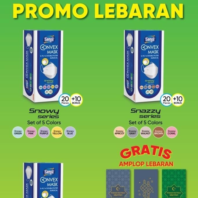 

Sale Sensi Convex Lebaran Idul Fitri 2023 Isi 30 Gratis Amplop Lebaran Termurah Terlaris