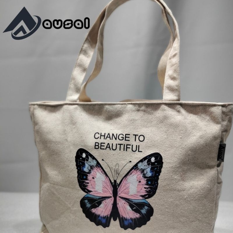 [BEST DEAL] AUSAL - Totebag kanvas / Tote bag canvas aesthetic Korean Style