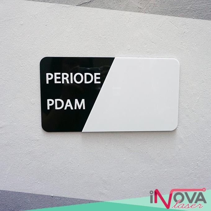 

Best! Papan Stand Meter PDAM Akrilik Acrylic Minimalis Modern - 2 Lubang, Tanpa Spidol ,.