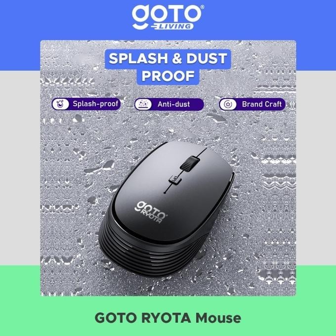 Terlaris Goto Ryota Mouse Wireless Macbook Tanpa Kabel USB Portable - SPACE GREY ,,