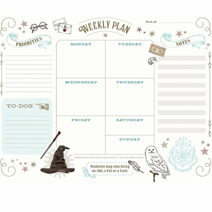 

Wow Harry Potter: Weekly Planner Notepad Bergaransi