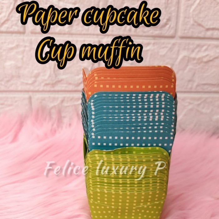 *#*#*#] Paper cupcake-cup kertas kotak -Cup muffin kotak (per pack)
